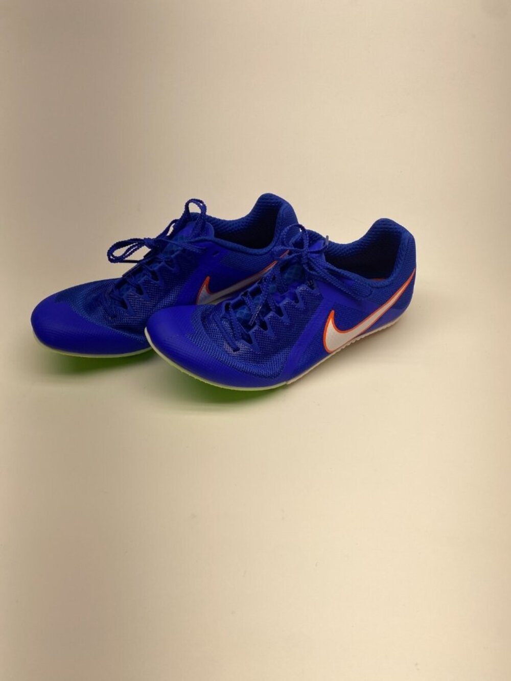 Nike Zoom Rival Multi Blue White Orange Track Field Spikes Mens Sz 10